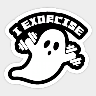 I Exorcise Ghost Halloween Sticker